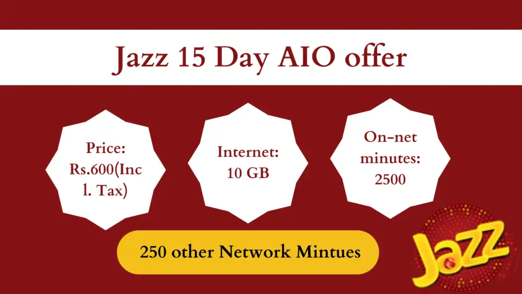 jazz 15 day AIO offer 