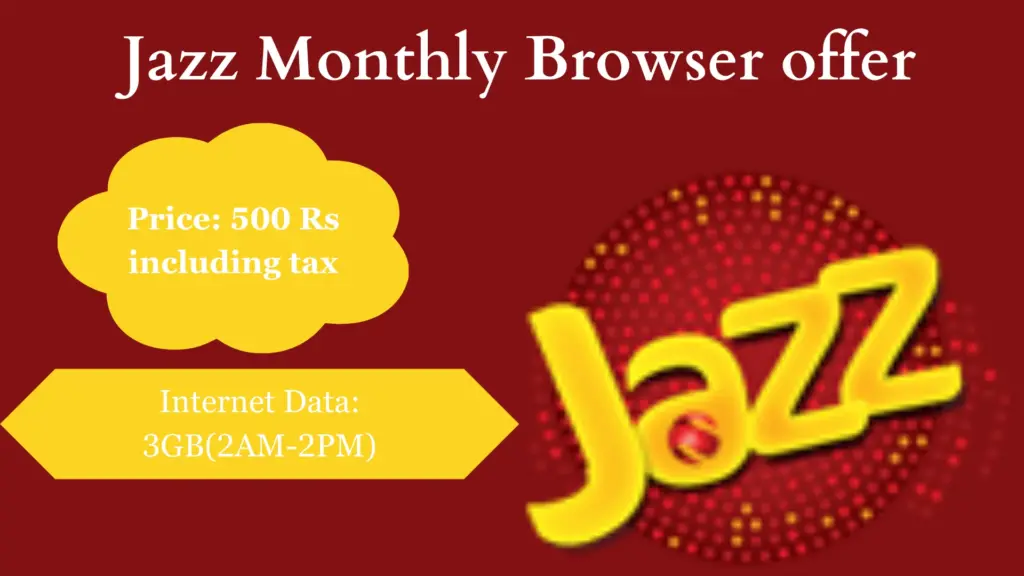 Jazz Monthly Browser offer- Internet Package