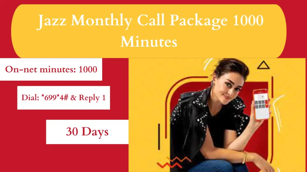  Jazz Monthly Call Package 1000 Minutes