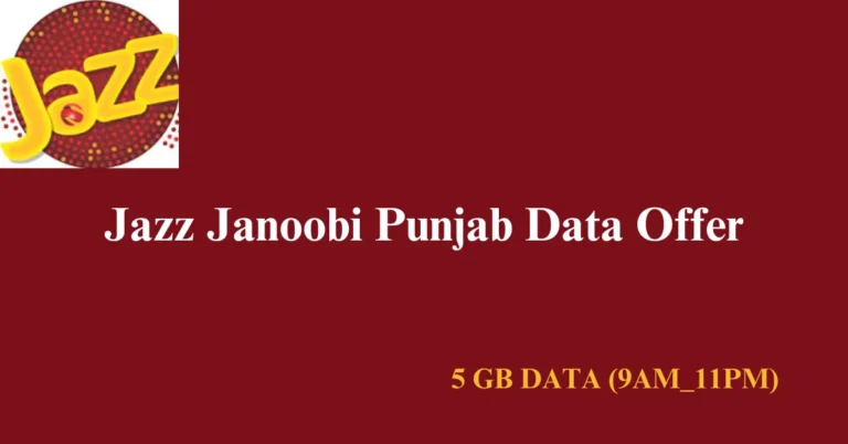 Jazz Janoobi Punjab Data Offer 2024